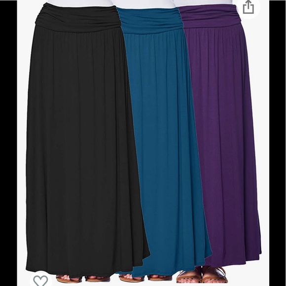 Violet Jersey Fold-Over Maxi Skirt - Picture 8 of 8